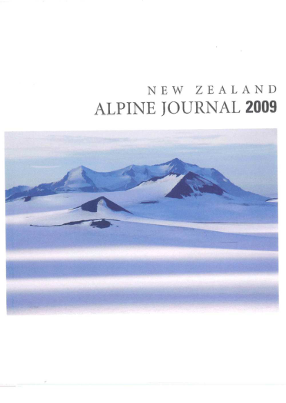 New Zealand Alpine Journal 2009 Vol 61 cover